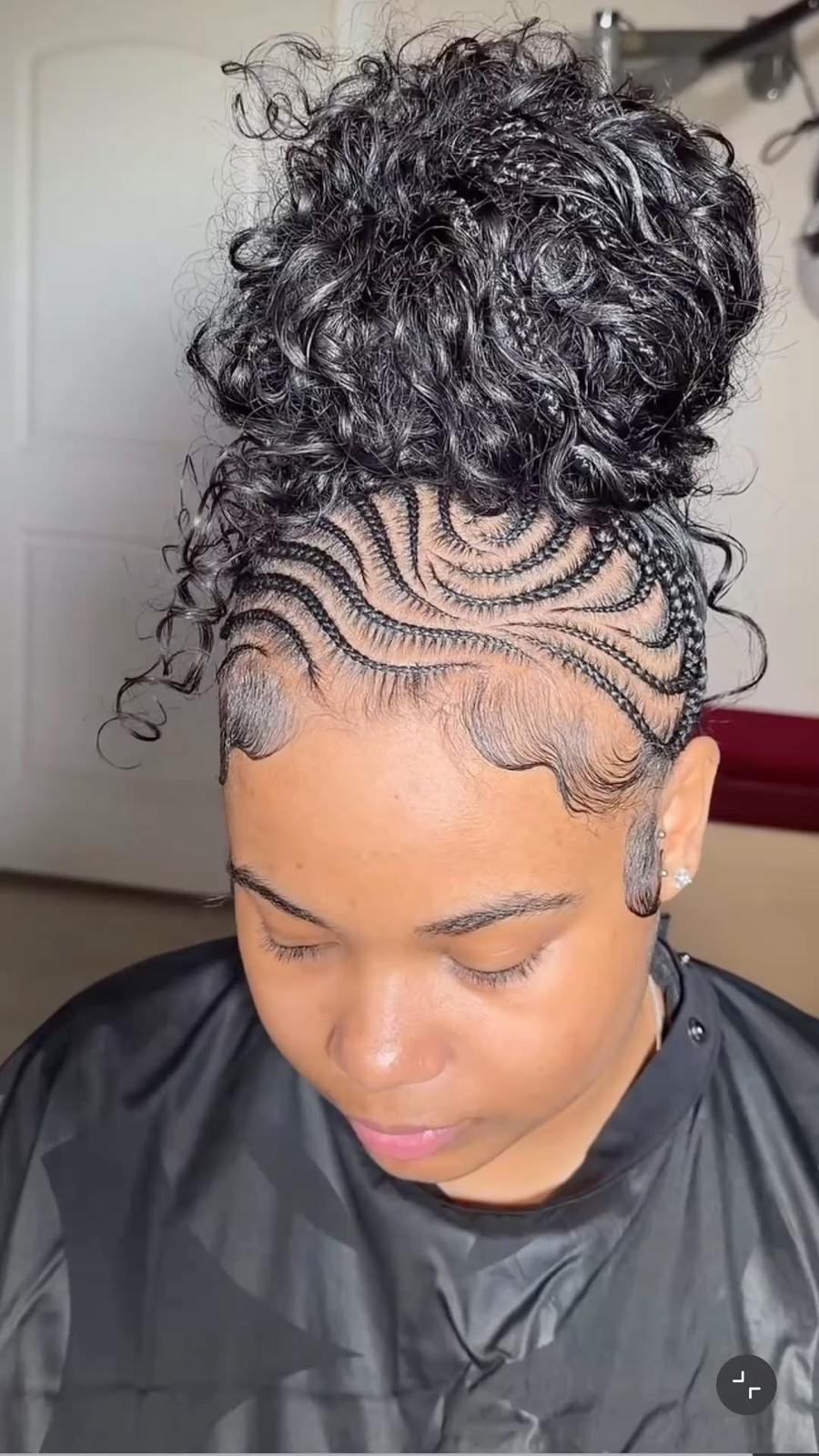 Cornrow Updo